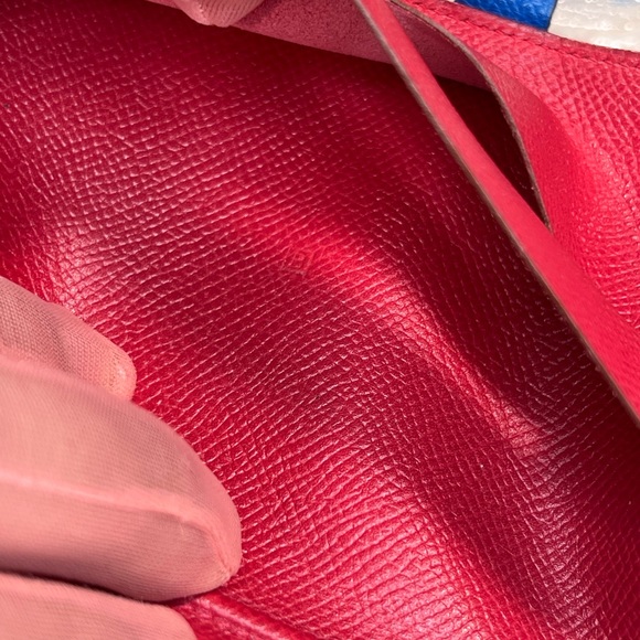 ✨HERMÈS Blue with Red Colourblocking Interior Espom Leather Agenda Cover 💙❤️ - Picture 11 of 13